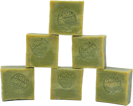Pure Olive Oil Soap 6 Pcs 100% Natural Turkish Bar, Handmade, Cruelty-Free, Vegan, Moisturizing, Gentle on Skin and Hair, Suitable for Sensitive Skin, Eco-Friendly