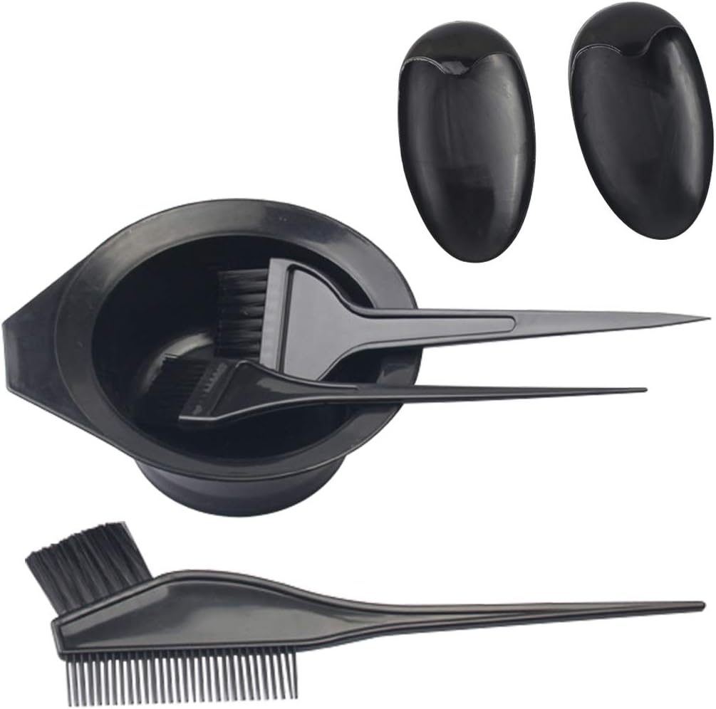 Hair Dye Kit, Hair Colouring Tools - Hair Colouring Bleach Bowl Hair Dye Brush Comb Ear Covers Glove Shower Cap Hair Clips Agitator,Professional Salon DIY Hair Dye Tools