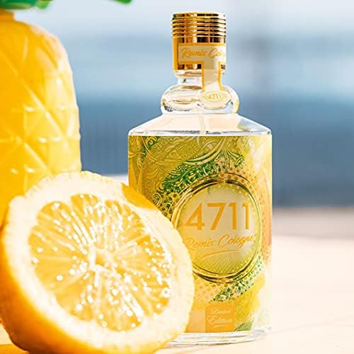 4711® Remix Cologne Lemon - Urban Summer | Eau de Cologne - Fruity - Spicy - Wild - The Lively Freshness of Lemon Remixed for Summer! | 100 ml Natural Spray Vaporisateur