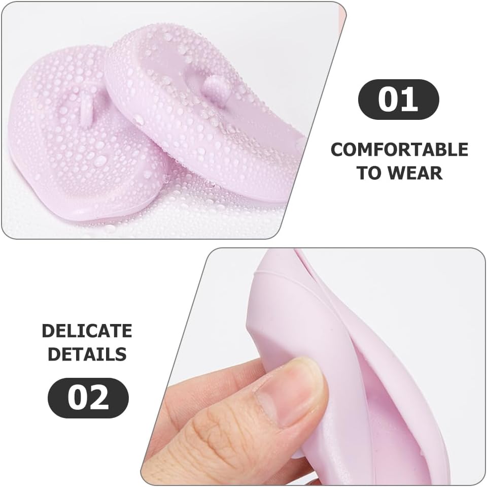 FRCOLOR Silicone Ear Protection Sleeves for Hairdressing 3 Pairs Waterproof Reusable Ear Covers for Hair Colouring and Salon Use 3 Inch Soft Guards