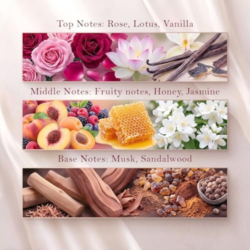 Perfume Oil Pink Musk Tahara 3ml – Long Lasting Alcohol Free Attar for Women – Soft Fruity Musky Fragrance with Orange Blossom, Apple &amp; Warm Floral Notes by Luxury Scent