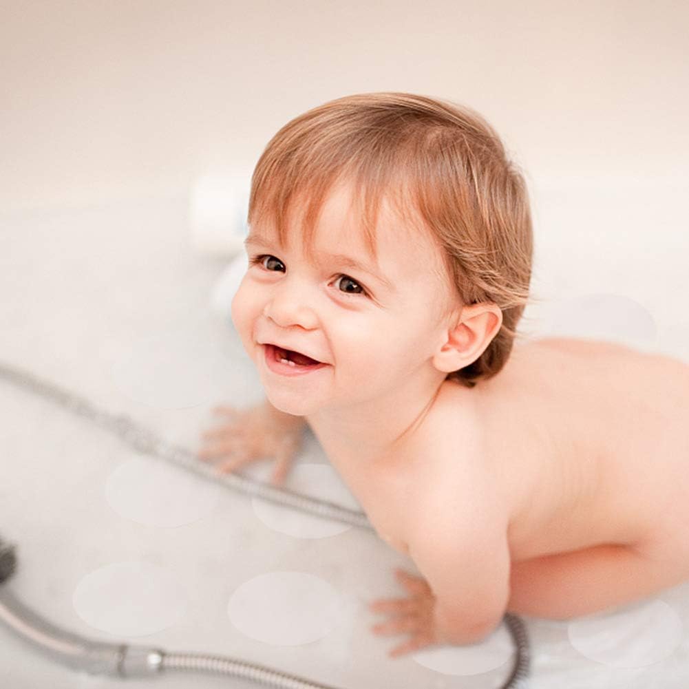 40 Pieces Round Non-Slip Safety Shower Treads Self Adhesive Bathtub Stickers Round Non-Slip Bath Stickers 10 cm/4 Inch, Clear