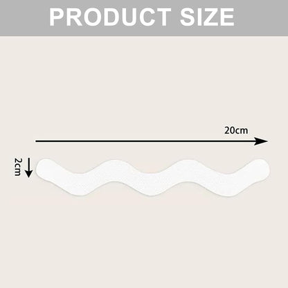 24 Pcs non slip bath stickers - wave shaped anti slip bath stickers - transparent self adhesive non slip shower stickers - suitable for bathtubs, stairs, shower rooms, and other slippery surfaces