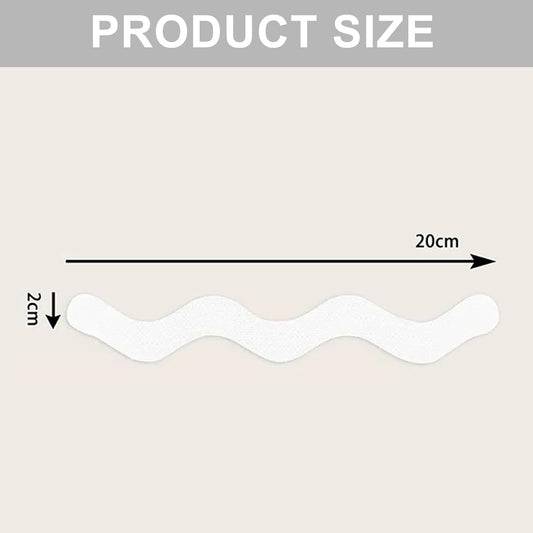 24 Pcs non slip bath stickers - wave shaped anti slip bath stickers - transparent self adhesive non slip shower stickers - suitable for bathtubs, stairs, shower rooms, and other slippery surfaces
