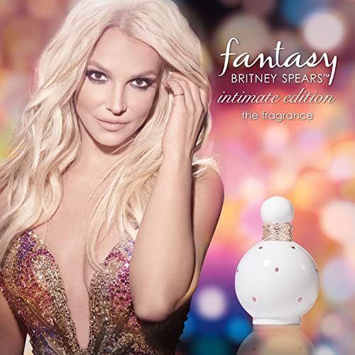 Britney Spears Fantasy Intimate Edition 100 ml – Eau de Parfum for Women – Floral Amber Gourmand Fragrance – Notes of Lychee, Brown Sugar and Jasmine – White Bottle