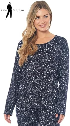KATE MORGAN Ladies lightweight cosy pyjamas | Womens loungewear sets pjs | Nightwear Sleepwear for women