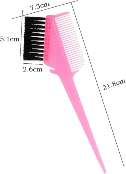 2PCS Hair Dye Brush Professional Coloring Brushes Hair Comb Applicator Soft Bristle Easy Clean (Pink)