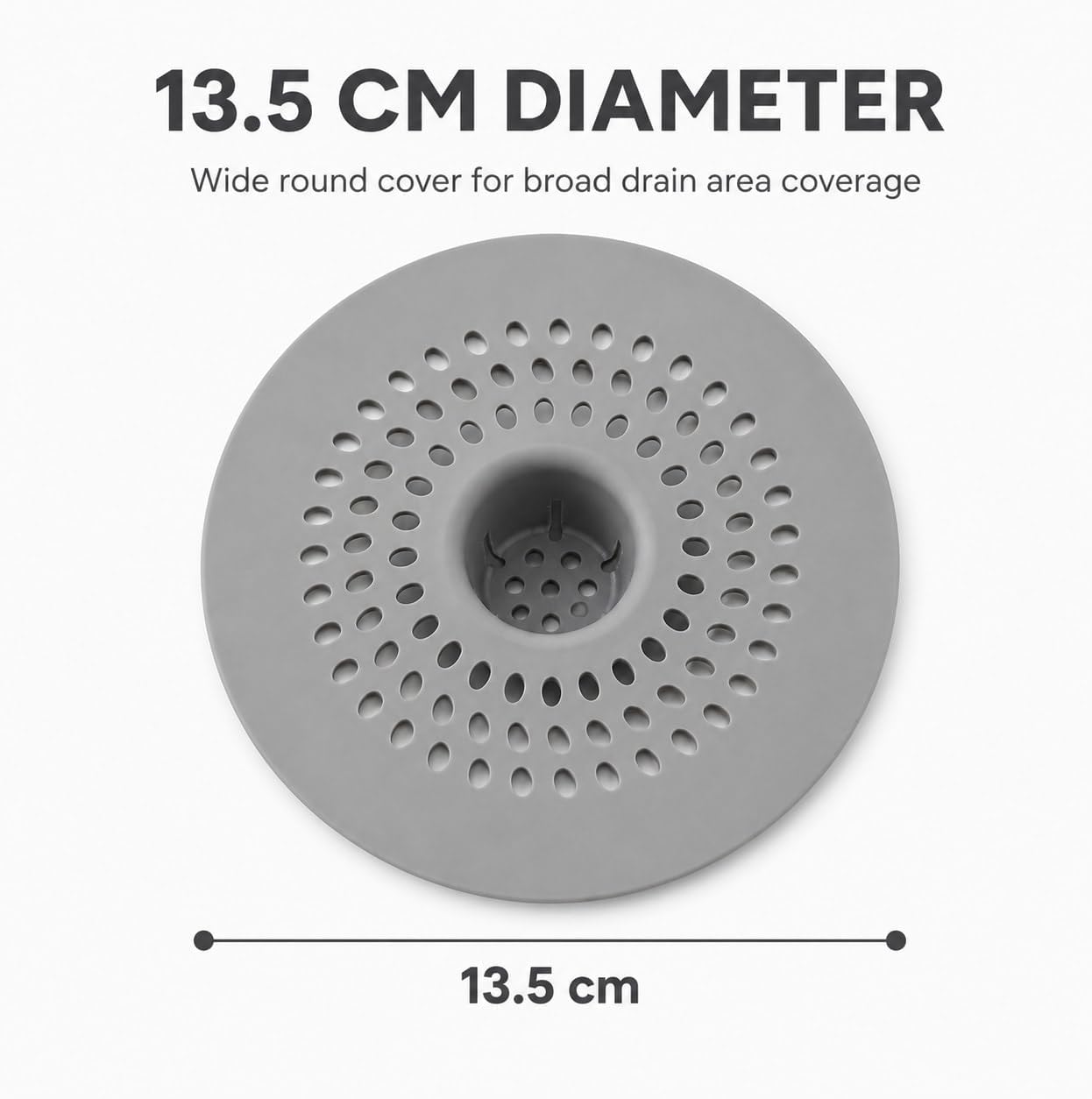 Shower Drain Hair Catcher Trap 3 PCS – Raised Dome Silicone Sink Strainer with Micro Holes – Anti Clog Bath Plug Hole Cover Filter for Bathtubs and Showers