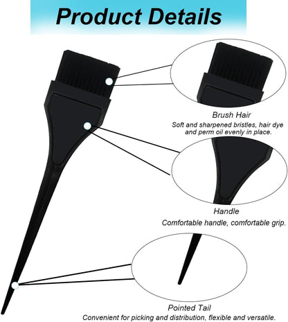 Hair Coloring Brush, 4 Pcs Hair Dye Brush, Hair Dyeing Comb Brush, Applicator Tools, for DIY Hair Coloring