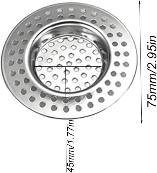 Stainless Steel Sink Filter, 4PCS Sink Strainer, Drain Filters, Kitchen Sink Strainer Plug,Shower Drain Filters, Hair Filters, Drain Protectors