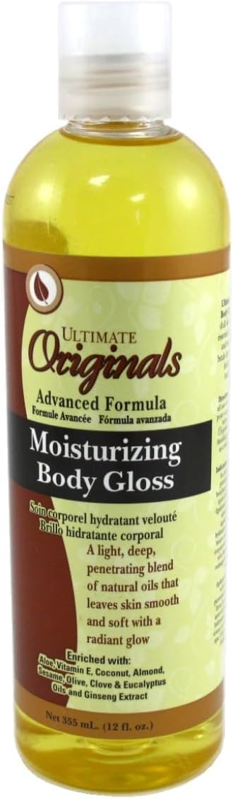 Ultimate Originals Moist Body Gloss 12 Ounce (354ml) (3 Pack)