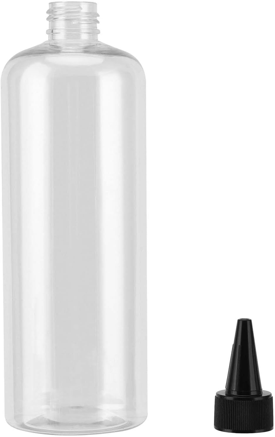 SEUNMUK 15 Pack Clear Applicator Bottle with Twist Cap, 500 ml Empty Plastic Squeeze Bottles Hair Oil Bottles for Hair Dyes, Pigments