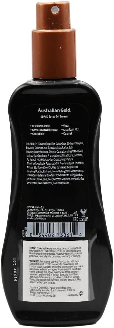 SPF 50 Spray Gel Bronzer New Formula