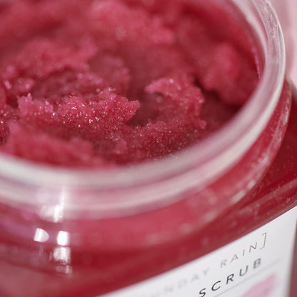 Sunday Rain Polishing Body Scrub for Dry Skin, Infused with Soothing Rose Oil, Fresh Rose Petal Scent, Vegan and Cruelty-Free, 265g