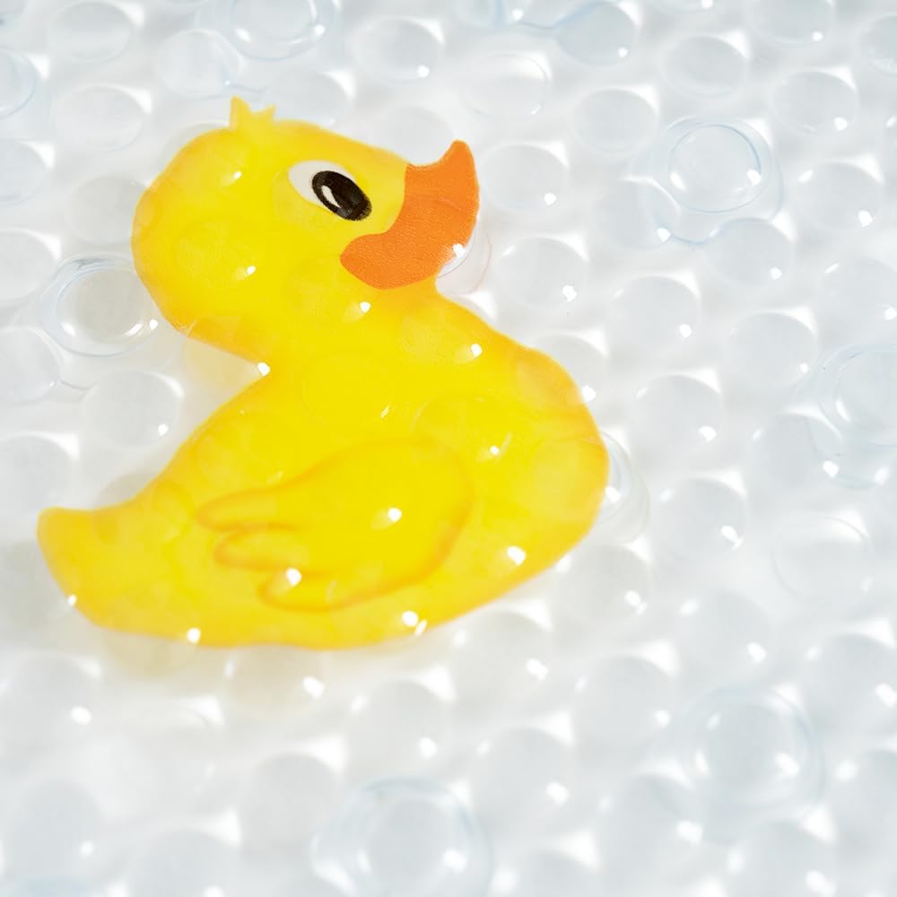 AQUALONA® Premium Child Friendly Ducks Bath Mat - PVC - Comfort Purpose - Shower and Bath. BPA, Latex and Phthalate Free (Ducks)