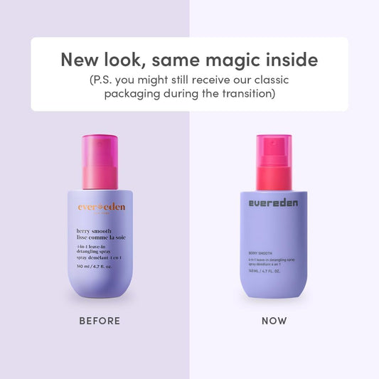 Evereden Kids Hair Detangling Spray: 4-in-1 Leave-In Detangler Spray - Moisturize, Strengthen, Protect, &amp; Easily Tackle Even the Toughest Knots - Clean &amp; Vegan - All Hair Types