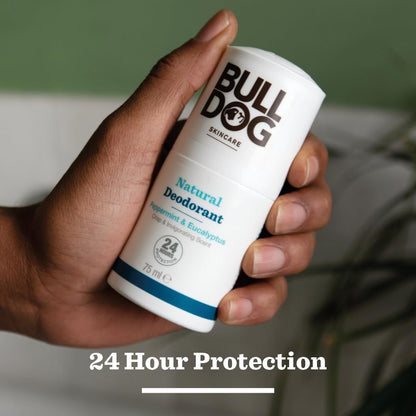 BULLDOG SKINCARE - Peppermint and Eucalyptus Roll On Natural Deodorant For Men 75 ml