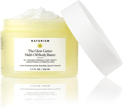 Naturium The Glow Getter Whipped Multi-Oil Body Butter, Firming Cream &amp; Body Moisturiser with Shea Butter, 7.7 fl oz