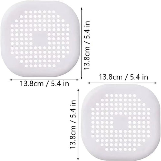 2 Pcs Silicone Drain Protector with Sucker, Sink Strainer Protector, Shower Drain Covers Hair Catcher, Strainer Plug Trap Filter for Bathroom, Bathtub, Kitchen