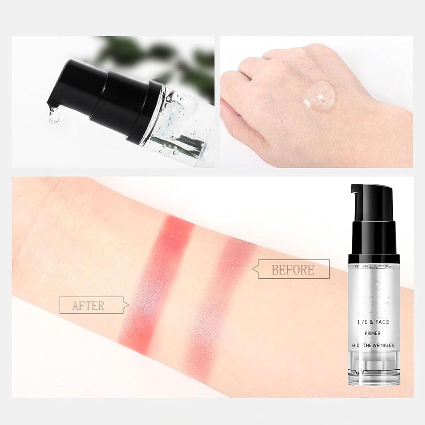 Eyeshadow Primer, Eye Primer, Long Lasting Waterproof Pigment Base for Eyeshadow, 24 Hours Smudge-proof Primer Cream, Hide Wrinkles Transparent Eye Makeup Primer