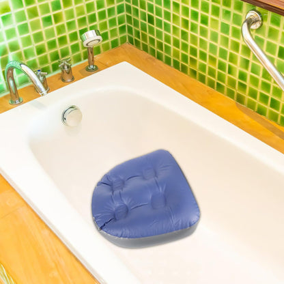 2pcs Inflatable Bath Seat Cushion Suction Cups Blue Thickened Portable Spa Shower Cushion Pads Adult Bathtub Seat for Bathroom Accessories