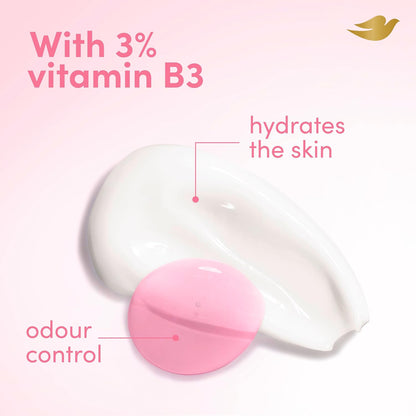 Dove Raspberry &amp; Rose Whole Body Deodorant Cream 0% aluminium deodorant with vitamin B3 for all-day odour control 75 ml