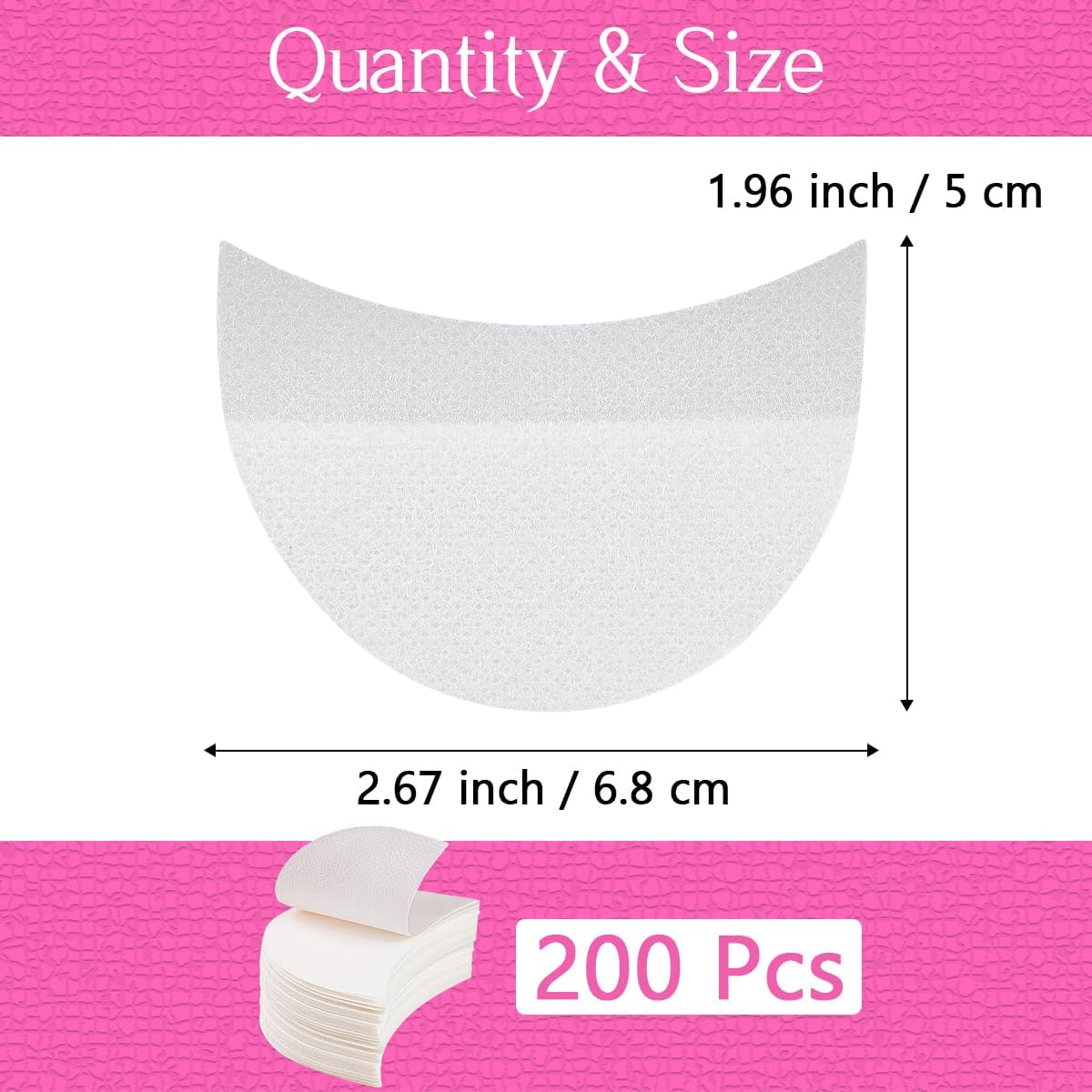 200 Pcs Eyeshadow Shields Lint Free Eyeshadows Tape Professional Eye Shadow Pads Gel Pad Under Patches Prevent Makeup Residue for Eyelash Extensions Eyeliner Lip Tinting