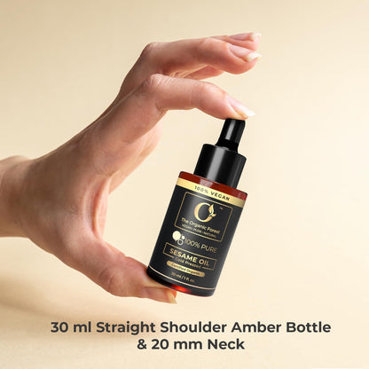 Premium Organic Sesame Oil - Cold Pressed Sesame Seed Oil for Skin &amp; Hair - Nutrient-Rich Sesame Seeds Organic - Natural &amp; Pure - Non-GMO, Vegan, Cruelty-Free, Hexane-Free - 1 fl oz