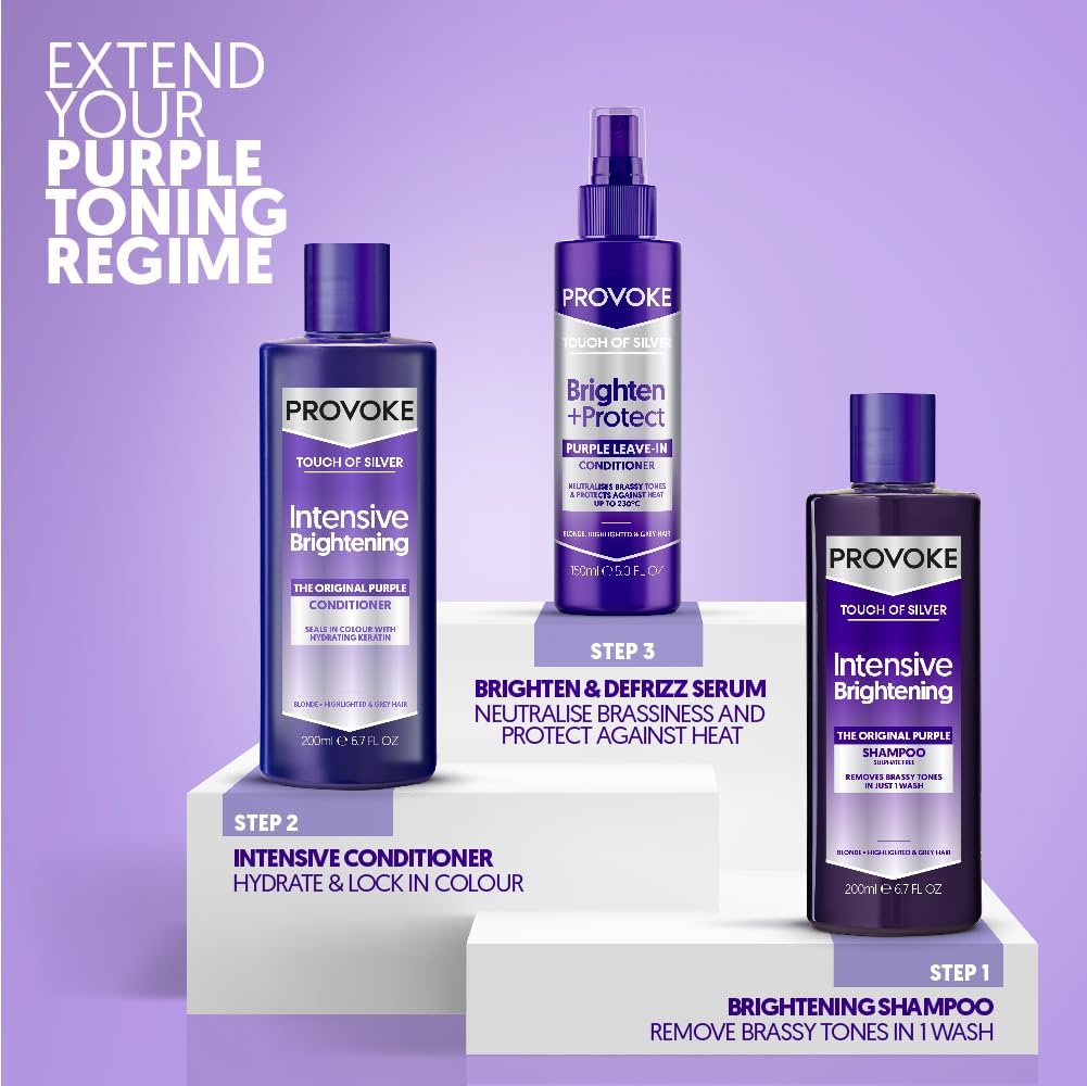 PROVOKE Touch Of Silver Leave-in Conditioner 150 ml, Protects Against Heat Damage and Split Ends