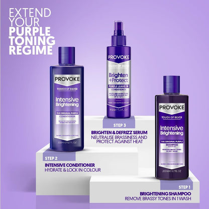 PROVOKE Touch Of Silver Leave-in Conditioner 150 ml, Protects Against Heat Damage and Split Ends