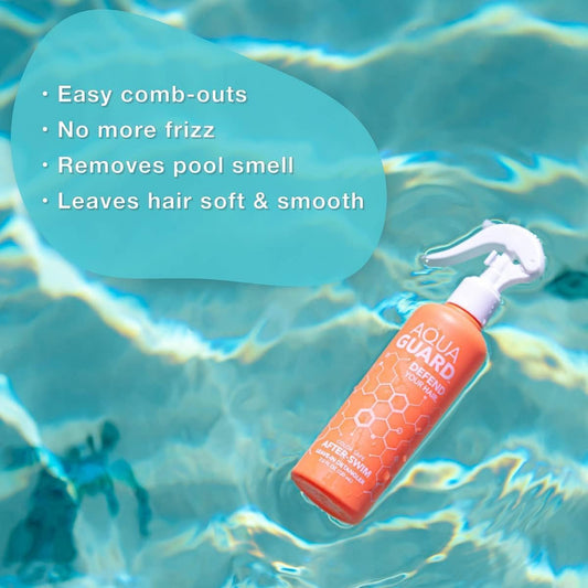 AQUA GUARD After-Swim UV Leave-In Detangler - Protects Hair From the Sun for Smooth, Silky Feel - Paraben &amp; Gluten Free, Vegan, Color Safe, Leaping Bunny Certified