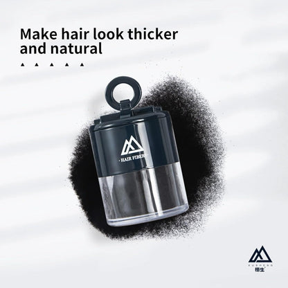 Black Hair Building Fibers - Loss Concealing Powder Spray for Thinning - Solution for Women and Men, 5.2g