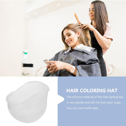 Healeved Highlighting Cap with Hook Hair Dye Hat with Cross Holes Elastic Design for Even Coloring Reusable Hair Highlight Kit for Home Salon Use