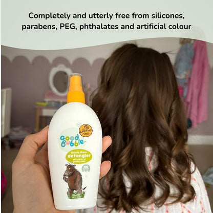 Good Bubble Gruffalo Kids Hair Detangling Spray (150ml) Silicone-Free Detangler with Prickly Pear &amp; Tea Tree - Gently Tackles Knots - Smooths &amp; Conditions