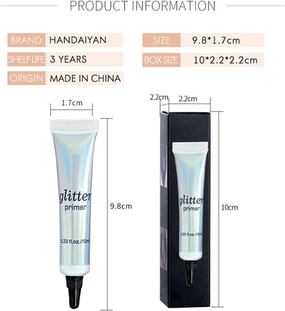 Glitter Eyeshadow Primer, Long Lasting &amp; Smudgeproof Eye Makeup Base Gel, Matte Eyeshadow Base for Oily Lids, Pack of 3