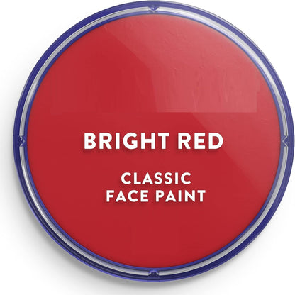 SK INFINITY | Classic Face and Body Paint 18 ml Professional Water Based, Single Cake Makeup Supplies for Adults (WHITE &amp; RED)