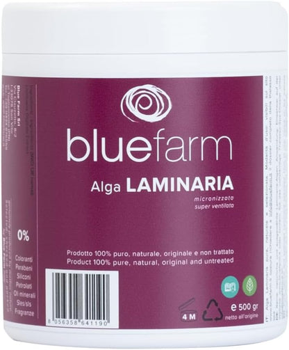 BLUE FARM | Laminaria seaweed in powder 2000 gr micronized and super ventilated. 100% pure, natural, original and untreated product.