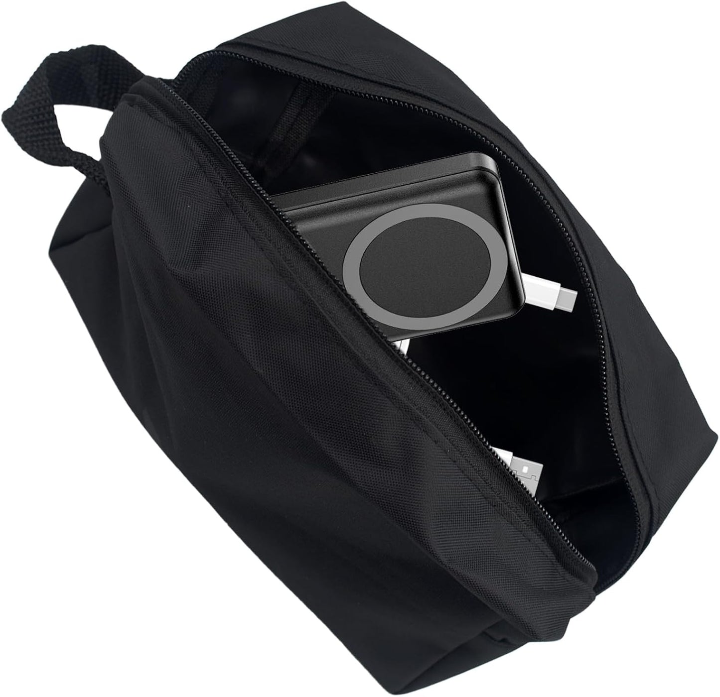 1 Pcs Toiletry Bag,Multi-Functional Bag,wash Bag,Shower Bag,Cosmetic Bag,with Zippered,Suitable for Travel,Outside Sports,Gym,for Women and Men(Black)