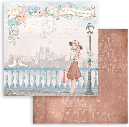 Stamperia Scrapbooking Pad-Create Happiness Oh La La!, Multicoloured, 12 x 12 inches