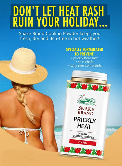 Prickly Heat Powder Snake Brand (140 gram)