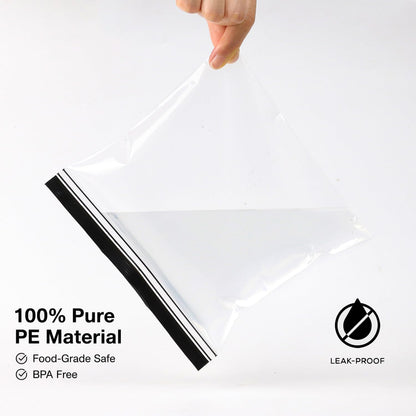 Airport Security Liquids Bags, Pack of 6 Airport Liquid Bag 20 x 20cm, Black