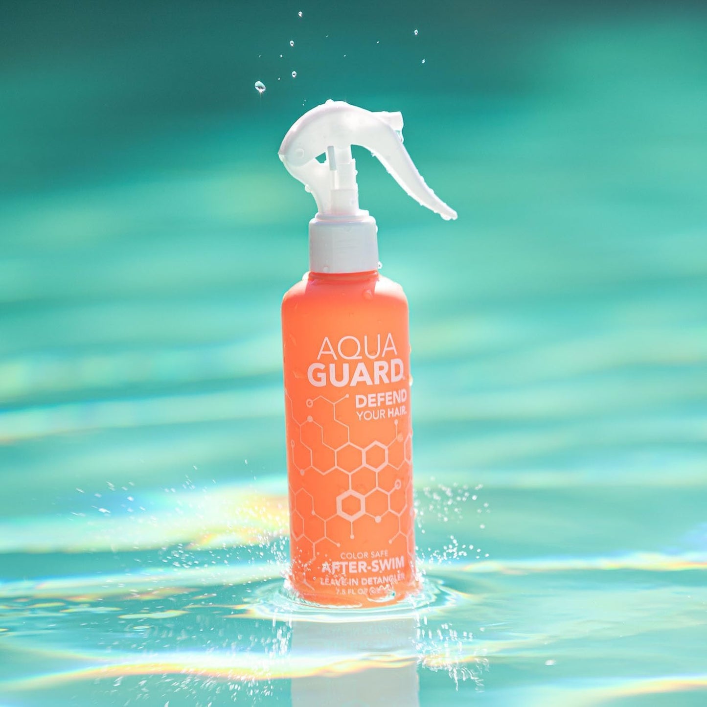 AQUA GUARD After-Swim UV Leave-In Detangler - Protects Hair From the Sun for Smooth, Silky Feel - Paraben &amp; Gluten Free, Vegan, Color Safe, Leaping Bunny Certified