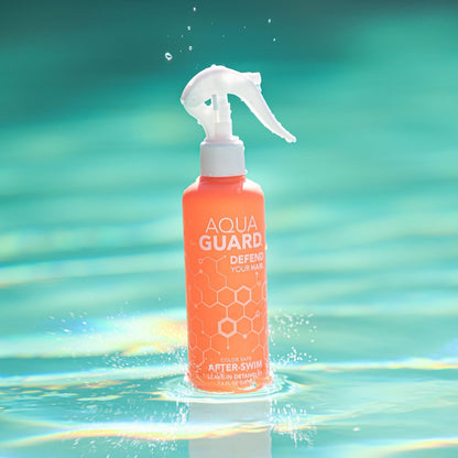 AQUA GUARD After-Swim UV Leave-In Detangler - Protects Hair From the Sun for Smooth, Silky Feel - Paraben &amp; Gluten Free, Vegan, Color Safe, Leaping Bunny Certified