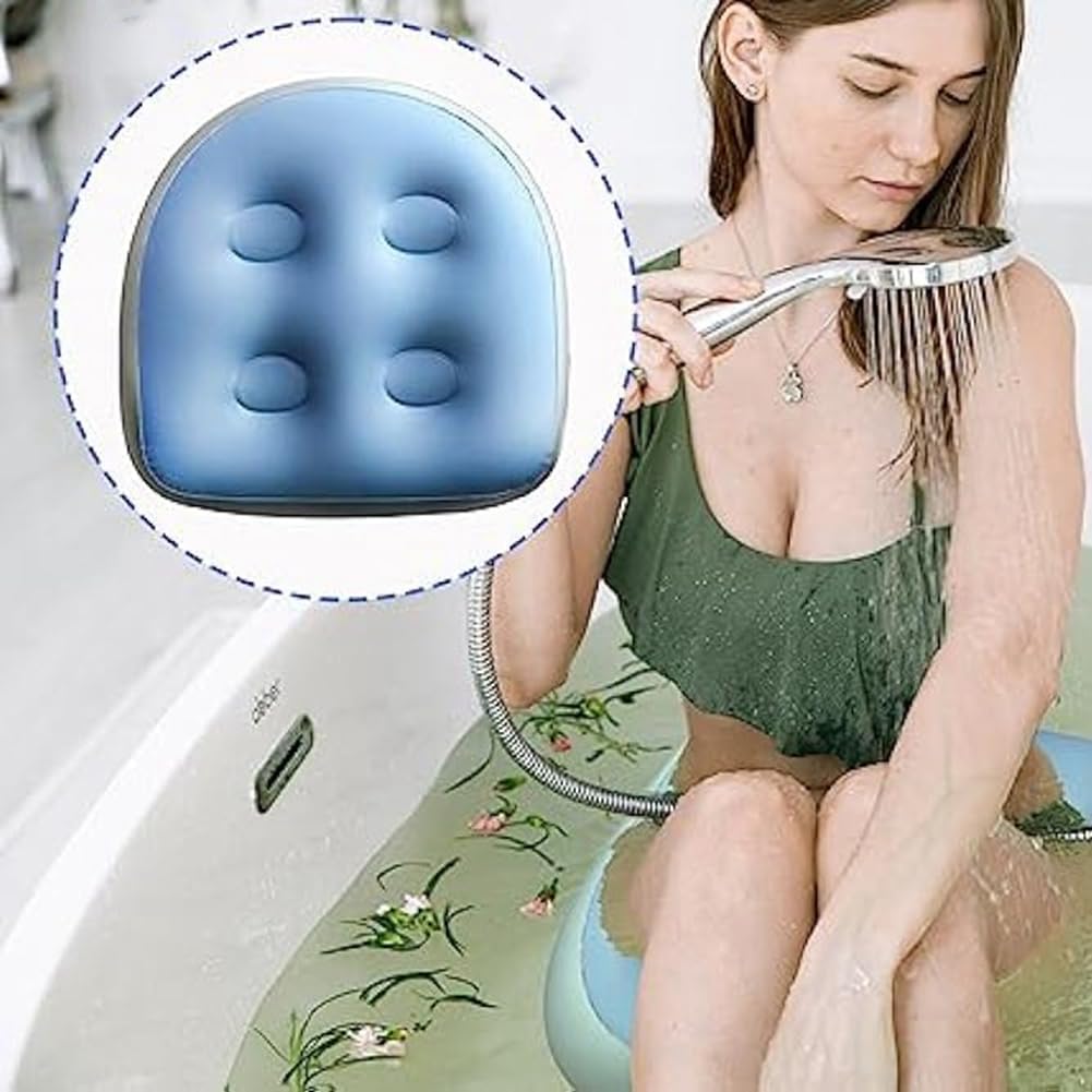 4 PCS Inflatable Booster Seat, Cushion Spas Booster Seat Back Pad, Pillow with Non-Slip, Soft Spa Cushion Massage Mat for Indoor or Outdoor Spa &amp; Rest