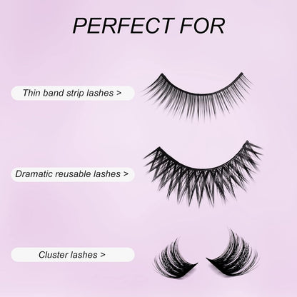FADLASH Clear Eyelash Glue - Super Strong Hold, Sensitive, Waterproof, White Strip, Latex Free Lash Adhesive - 5.5ml (0.18 Fl. OZ)