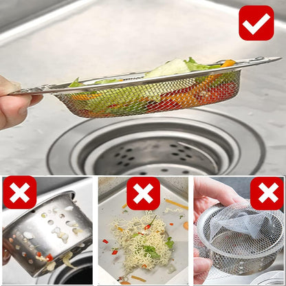 2 Pcs Kitchen Sink Strainer, Stainless Steel Sink Drain Strainer, 7.5 cm Drain Filter Strainer, Bathroom Sink Stopper, Hair Catcher, for Kitchen Sink, Bathroom, Bathtub, Wash Basin