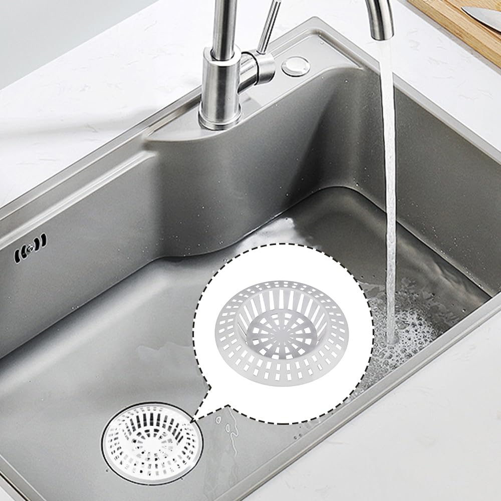 10Pcs Plastic Sink Strainers &amp; Hair Catchers,hair catcher for shower drain, White Bath Plug, Shower Drain Covers for Kitchen &amp; Bathroom