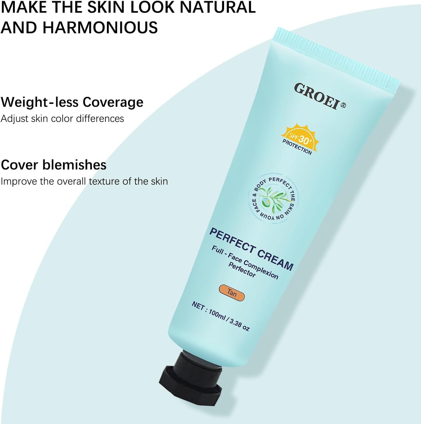 Beauty Body Coverage Perfector - Leg &amp; Body Makeup to Covers Veins &amp; Spots, Waterproof Tattoo Cover Up Makeup, Long Lasting, 2Pack(100mlx2)