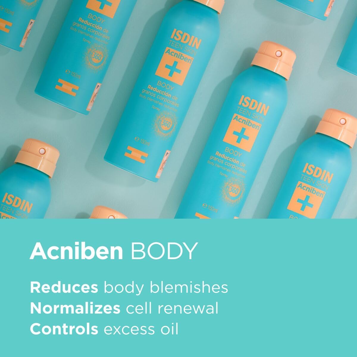 ISDIN Acniben Teen Skin Body Spray Treatment for Acne