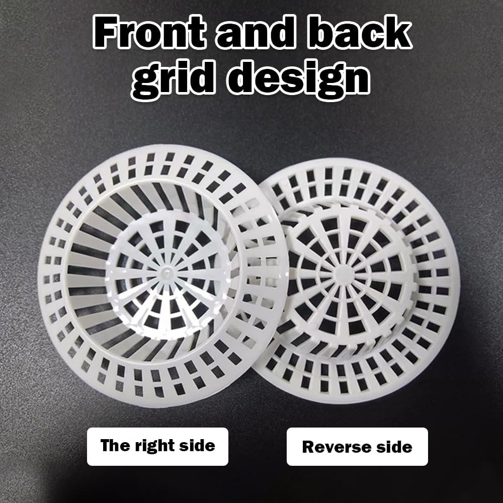 10Pcs Plastic Sink Strainers &amp; Hair Catchers,hair catcher for shower drain, White Bath Plug, Shower Drain Covers for Kitchen &amp; Bathroom